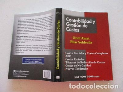Libros: Contabilidad y Gesti&oacute;n de Costes- 9788480887618