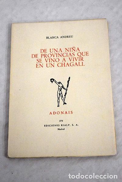 books: De una ni&ntilde;a de provincias que se vino a vivir en un Chagall- 9788432120688