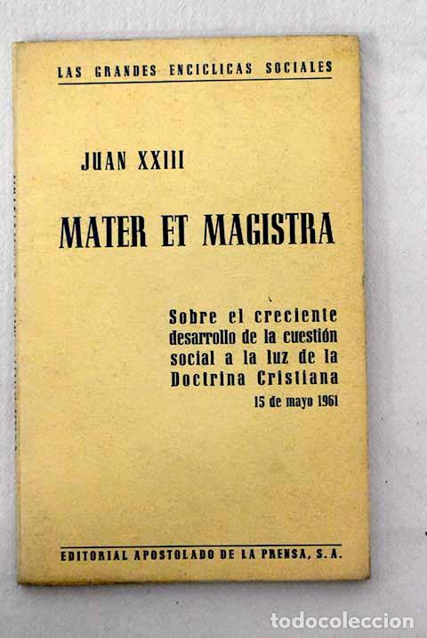 Libros: Carta enc&iacute;clica de. Juan. Papa XXIII