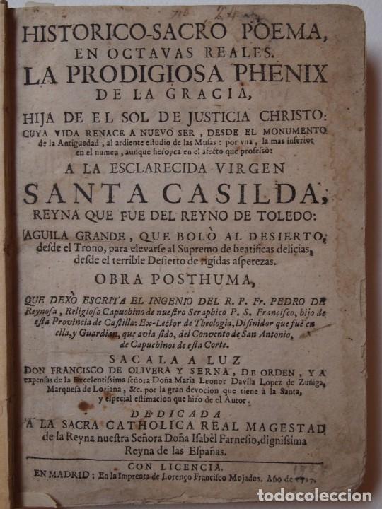 books: HISTORICO-SACRO POEMA, EN OCTAVAS REALES. LA PRODIGIOSA PHENIX DE LA GRACIA, HIJA DEL SOL DE JUSTICI