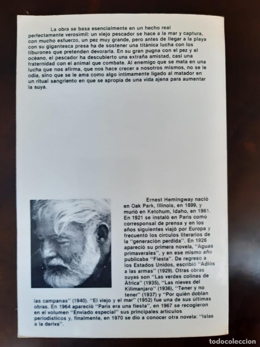 Libros: EL VIEJO Y EL MAR. Ernest Hemingway - Foto 2