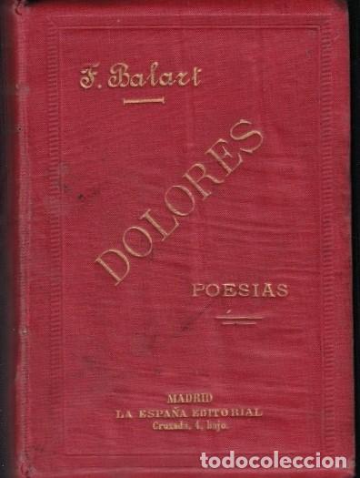 Libros: DOLORES. Poes&iacute;as. - Balart. Federico,
