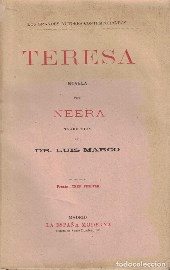 Libros: TERESA. - Neera.