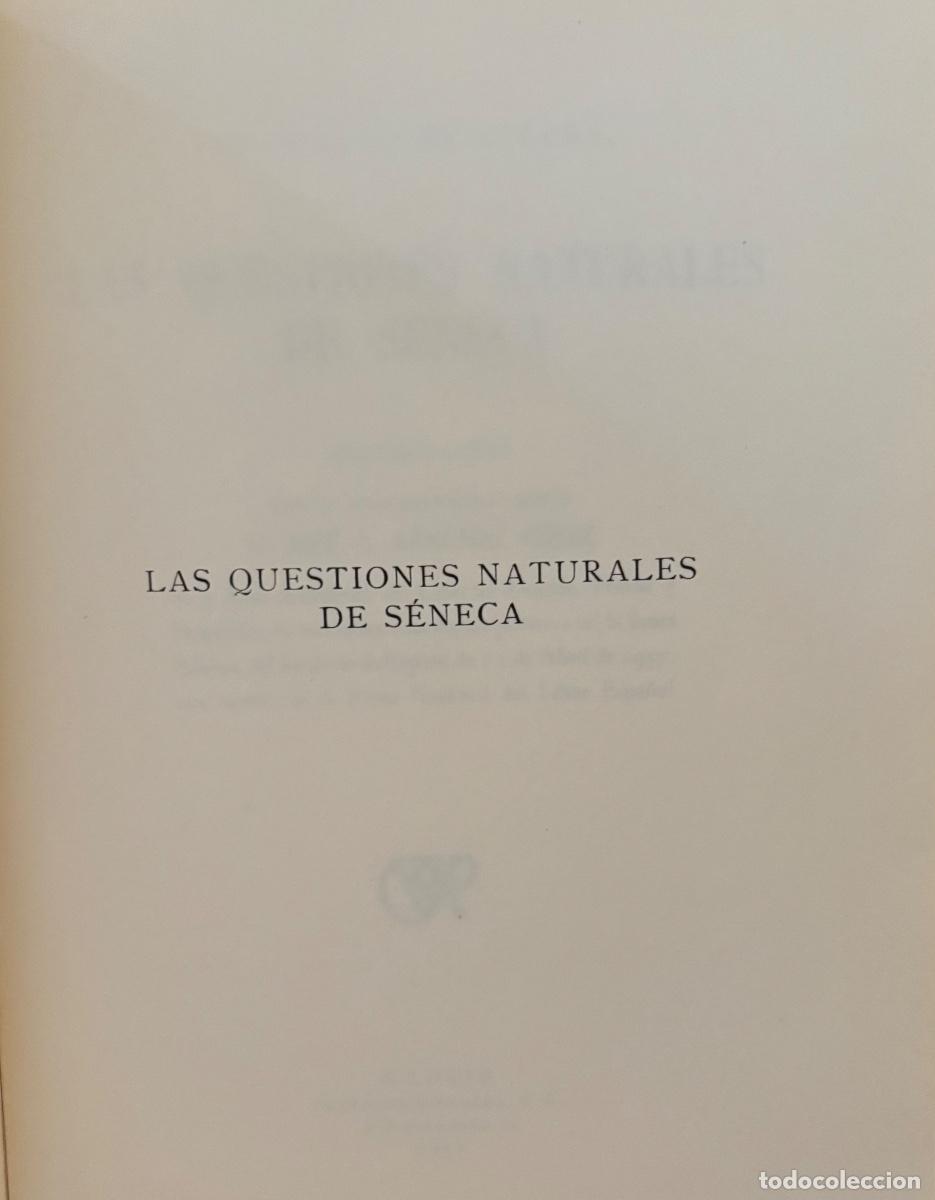 Libros: LAS QUESTIONES NATURALES DE SENECA- JOSE A. SANCHEZ PEREZ- 1957 - Foto 2