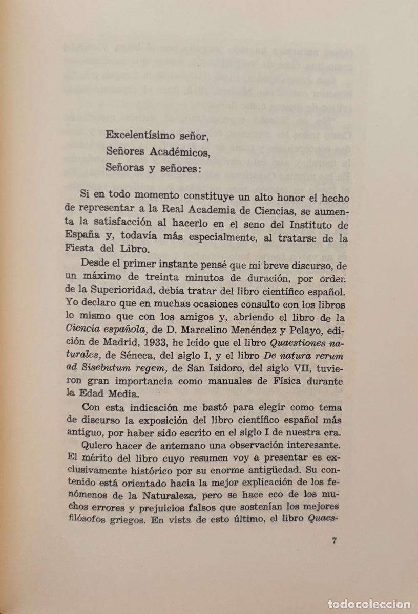 Libros: LAS QUESTIONES NATURALES DE SENECA- JOSE A. SANCHEZ PEREZ- 1957 - Foto 3