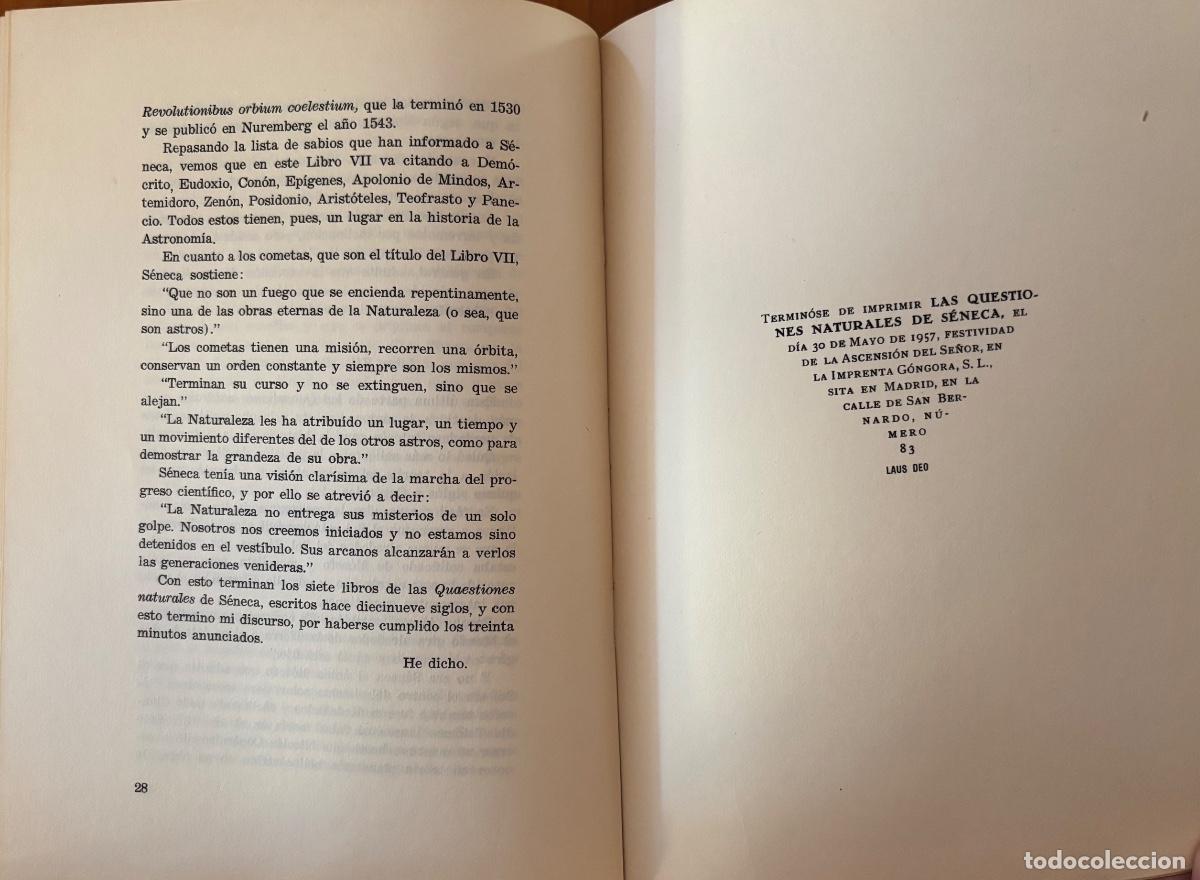 Libros: LAS QUESTIONES NATURALES DE SENECA- JOSE A. SANCHEZ PEREZ- 1957 - Foto 4