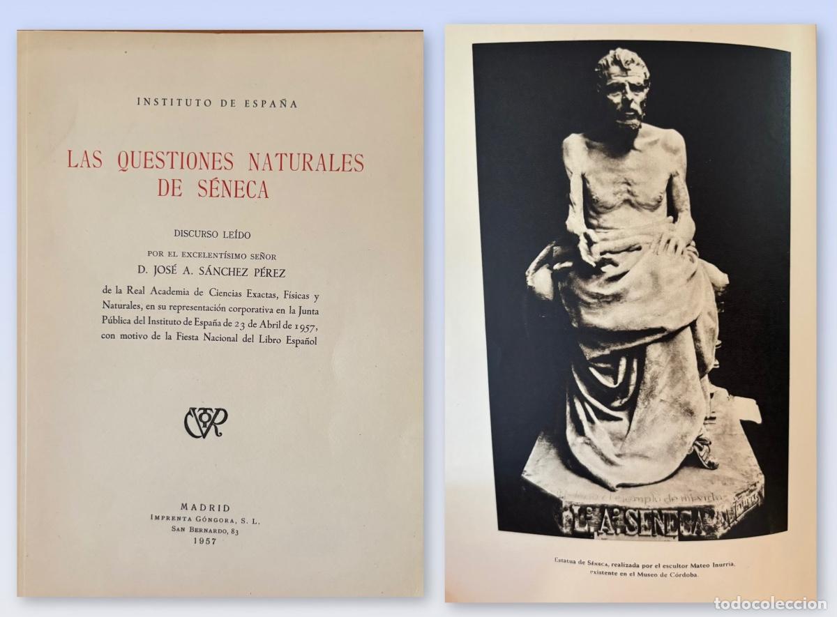 Libros: LAS QUESTIONES NATURALES DE SENECA- JOSE A. SANCHEZ PEREZ- 1957