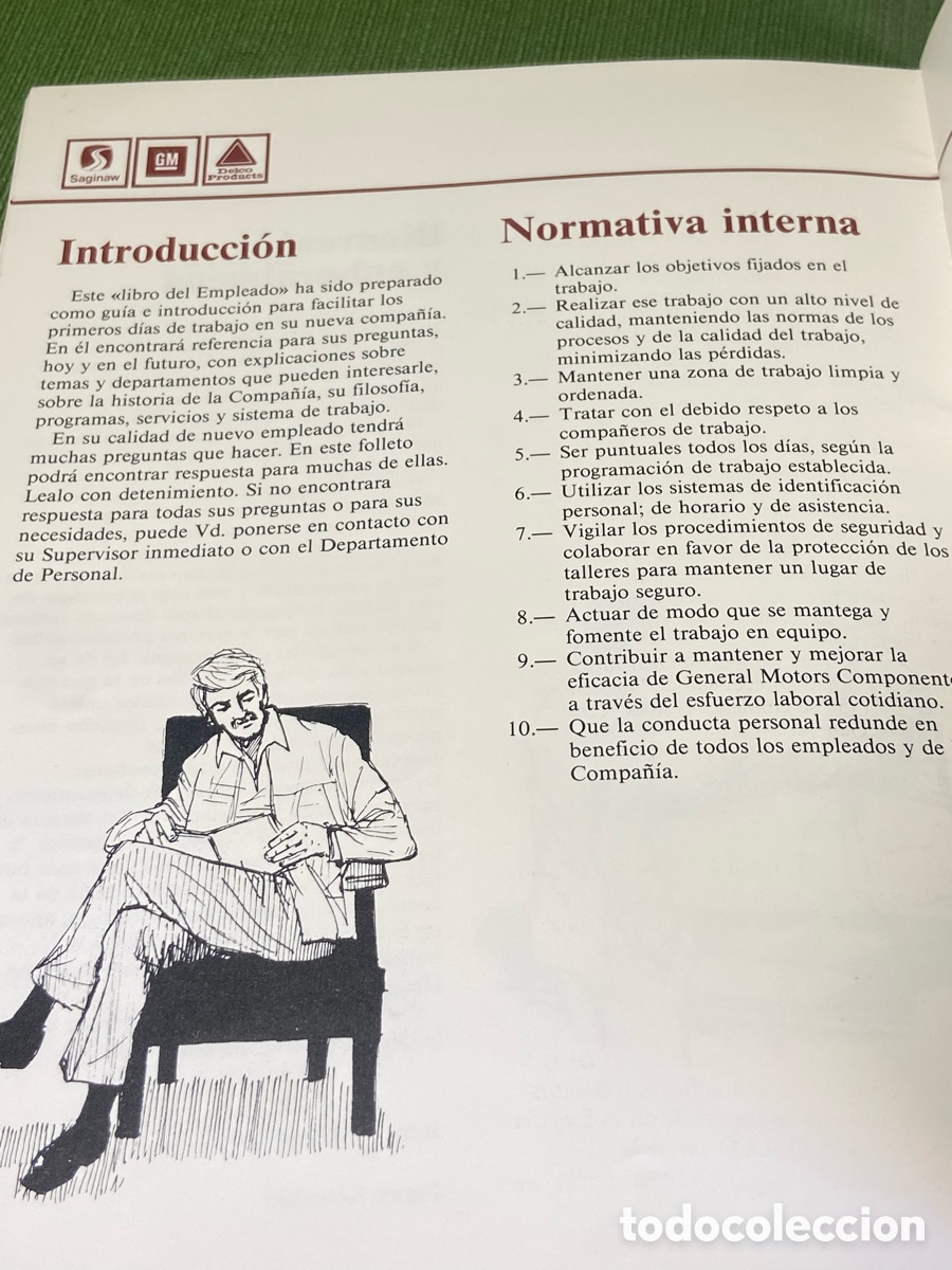 Libros: Libro del empleado. Factor&iacute;a de componentes General motors. - Foto 8