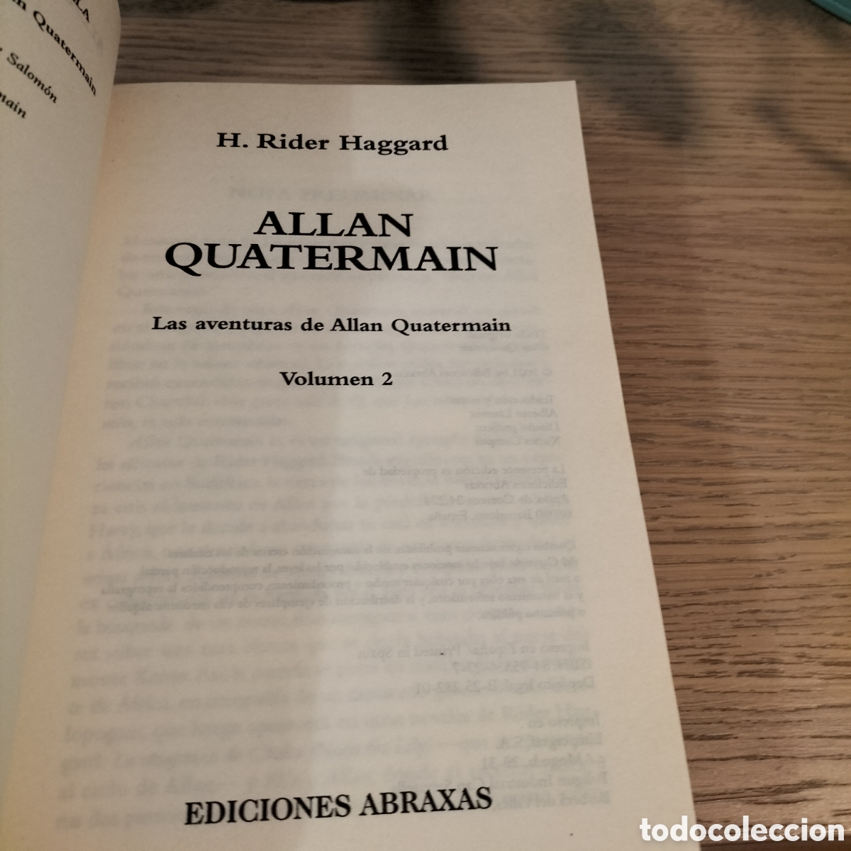 Libros: ALLAN QUATERMAIN - H. RIDER HAGGARD - EDICIONES ABRAXAS - Foto 3
