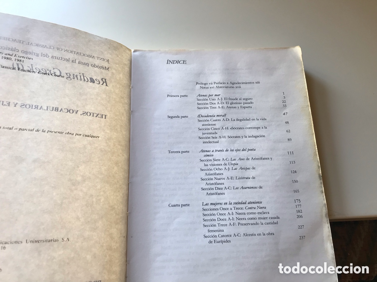 Libros: Reading Greek (I). Textos, vocabulario y ejercicios. PPU - Foto 2