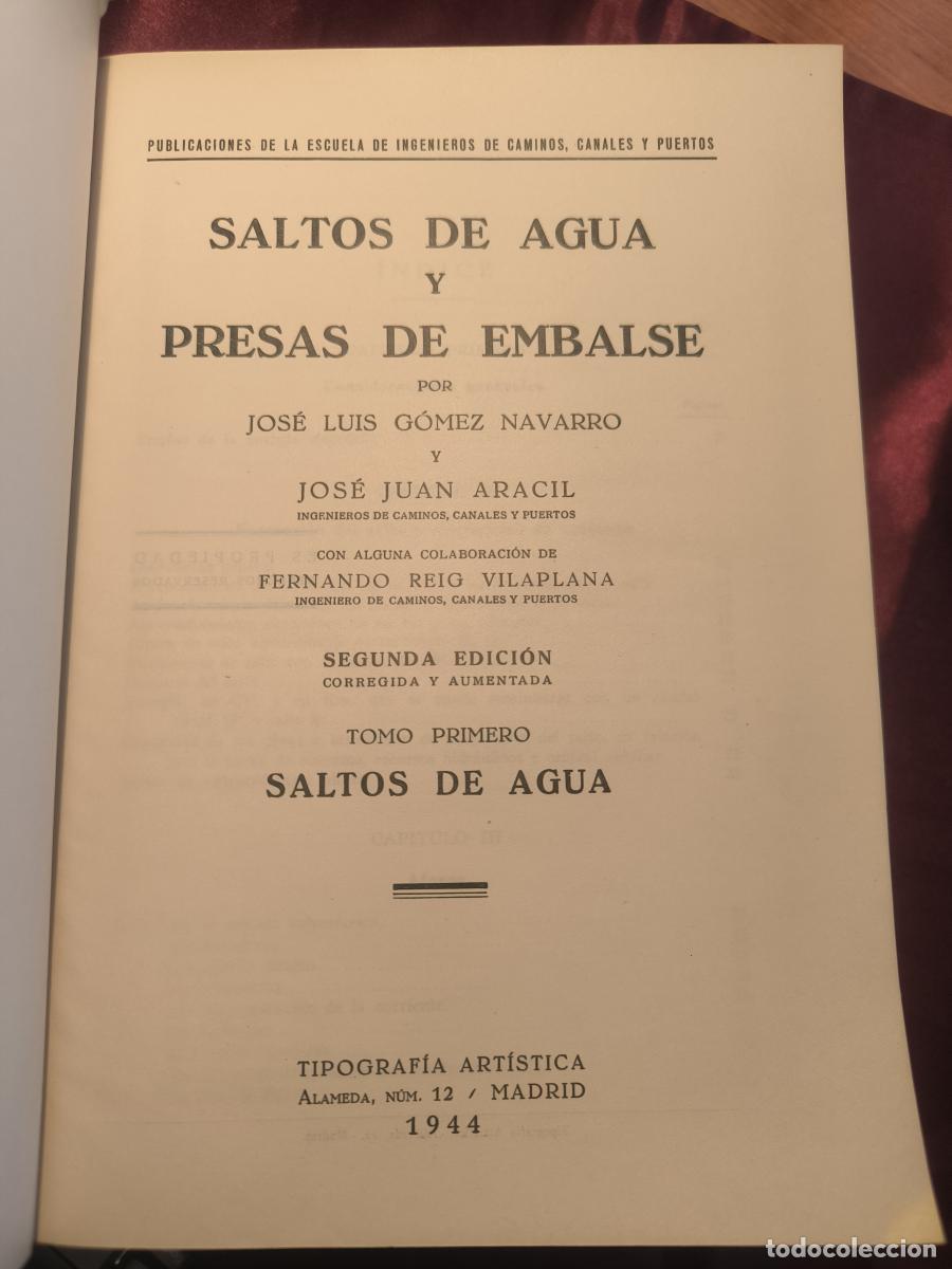 Libros: saltos de agua y presas de embalse - Jos&eacute; Luis G&oacute;mez-Navarro y Jos&eacute; Juan Aracil Segura.
