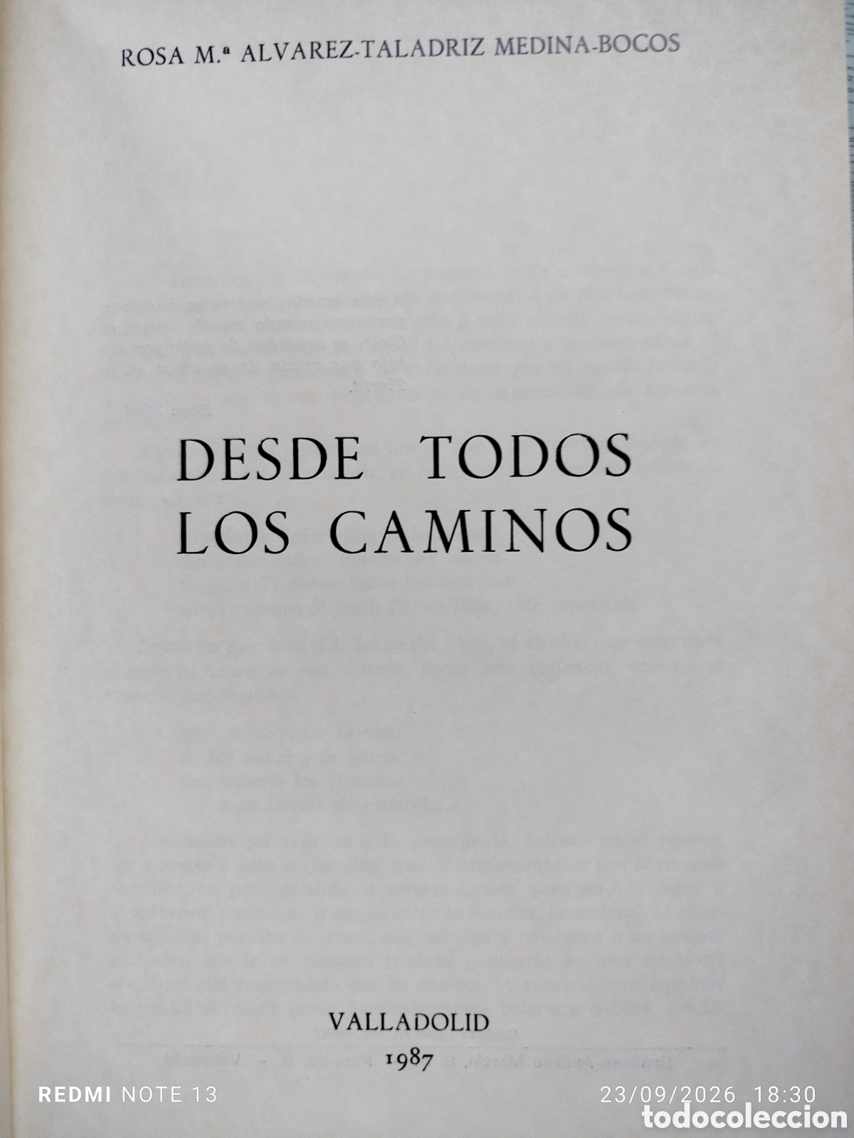 Libros: Desde todos los caminos Valladolid 1987 - Foto 2