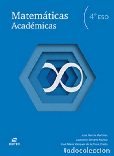 Livres: Matem&aacute;ticas Acad&eacute;micas 4&ordm; ESO- 9788491618485
