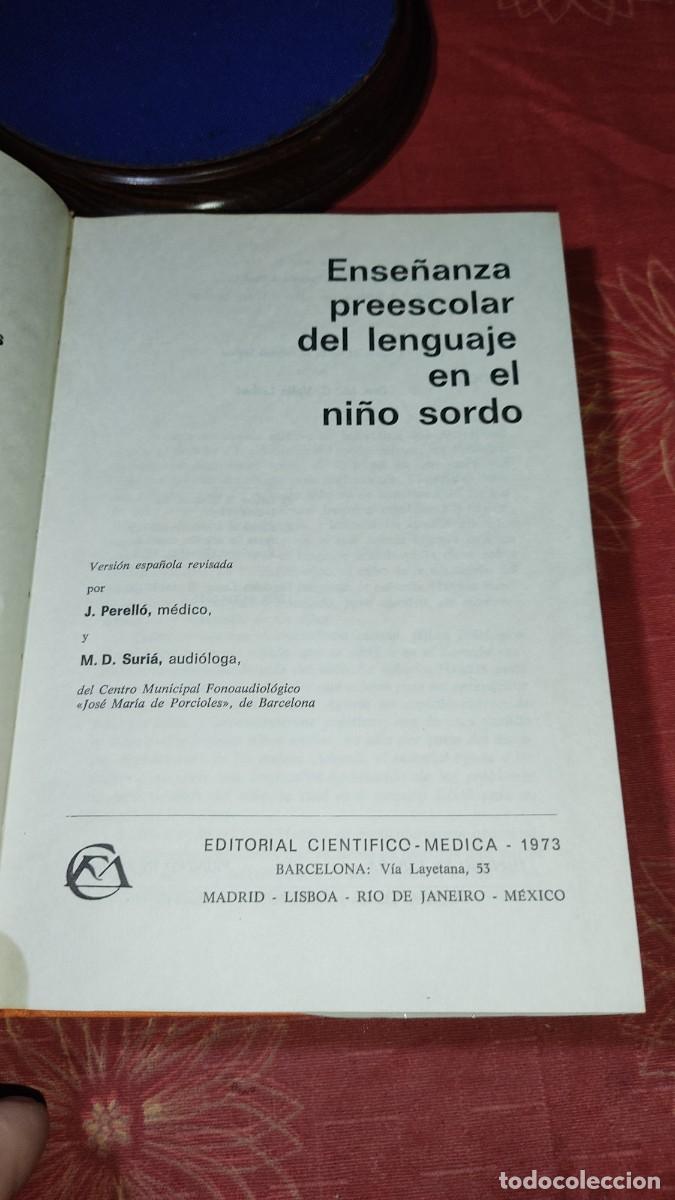Libros: Ense&ntilde;anza preescolar del lenguaje en el ni&ntilde;o sordo - G.M.HARRIS - Foto 2