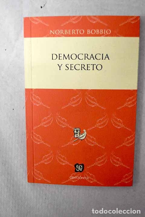 Libros: Democracia y secreto.- Bobbio, Norberto - Foto 1