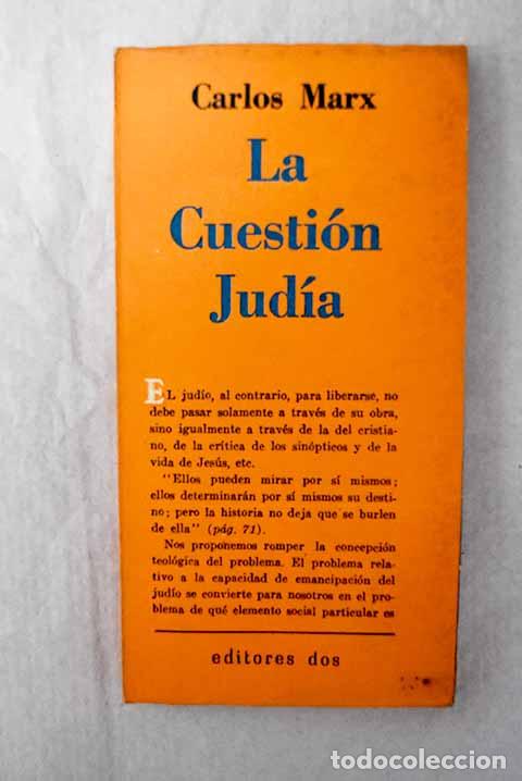books: La cuesti&oacute;n jud&iacute;a: Marx, Karl.- Marx, Karl