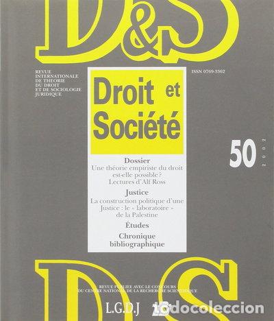 Livres: Revue Droit et Soci&eacute;t&eacute; N 50 - 2002- 9782275022024