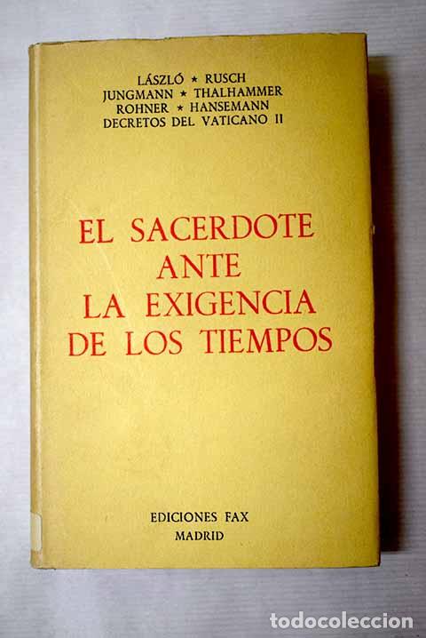 B&uuml;cher: El sacerdote ante la exigencia de los tiempos