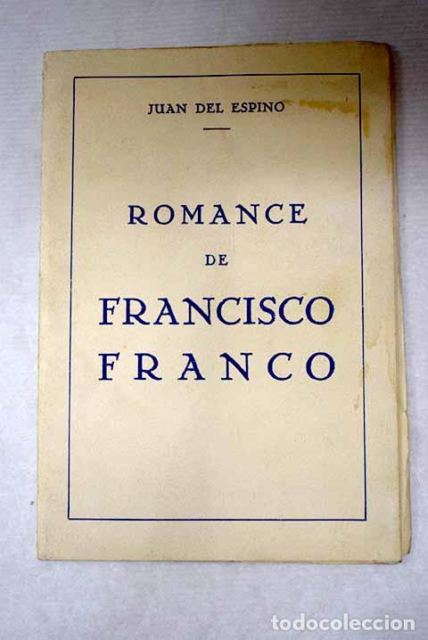 Livros em segunda m&atilde;o: Romance de Francisco Franco.- Espino, Juan del