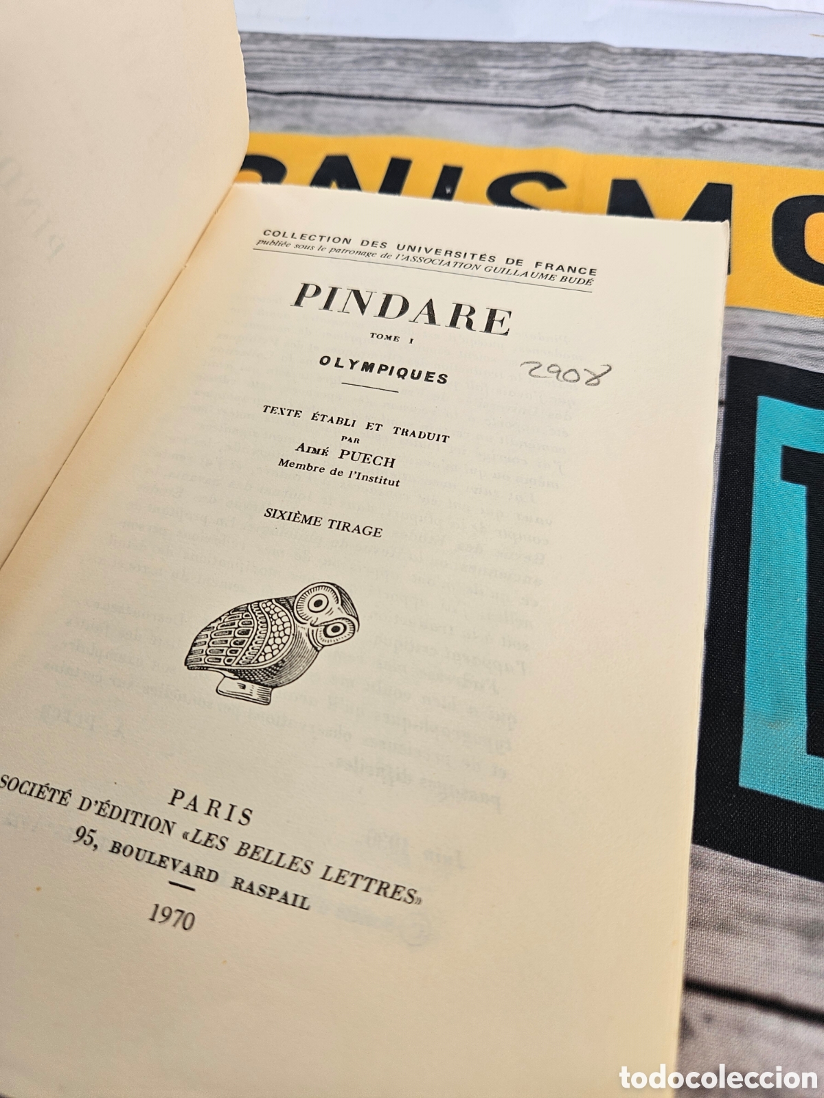 Libros: PINDARE OLYMPIQUES. PUECH. - Foto 4