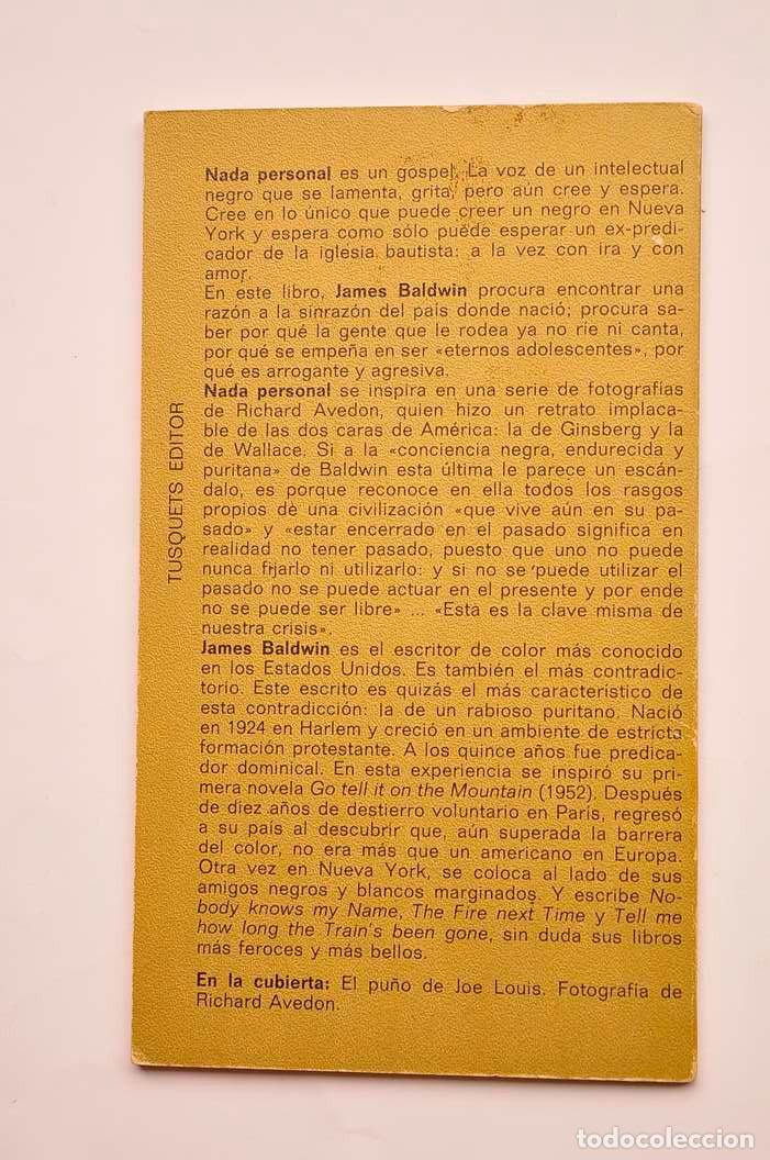 Libros: Nada personal - BALDWIN, James - Foto 3