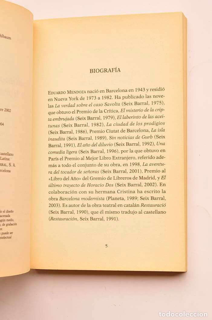Libros: El &uacute;ltimo trayecto de Horacio Dos - MENDOZA, Eduardo - Foto 3