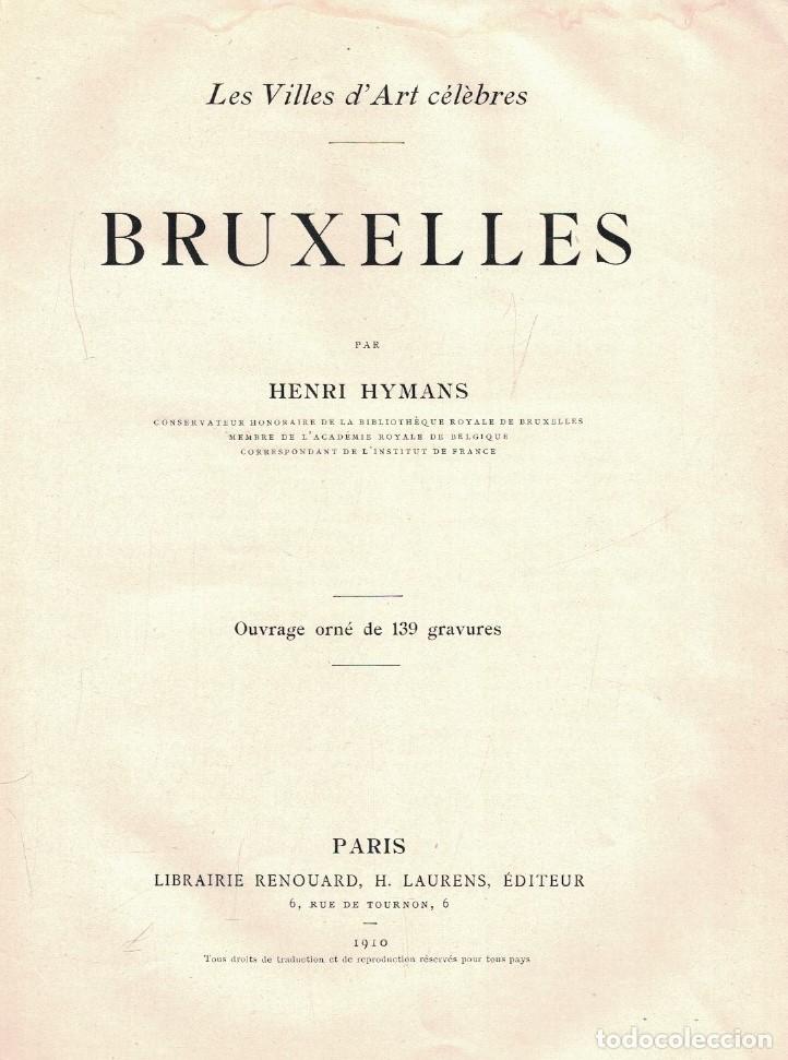 Livres: Les Villes d&rsquo;Art c&eacute;l&eacute;bres. BRUXELLES. - Hymans. Henri,