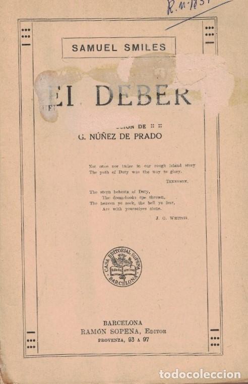 Libros: EL DEBER. - Smile. Samuel,