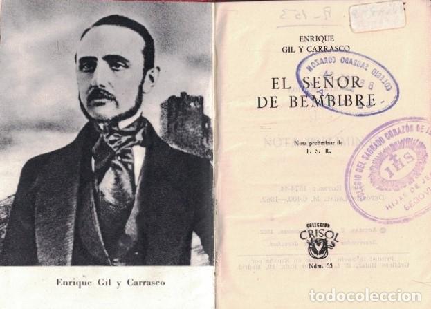 Livros em segunda m&atilde;o: EL SE&Ntilde;OR DE BEMBIBRE. - Gil y Carrasco. Enrique,