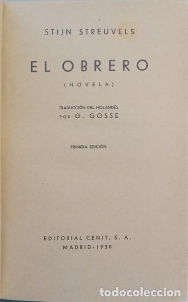 Libros: STREUVELS. (Stijn) - EL OBRERO. - Foto 2