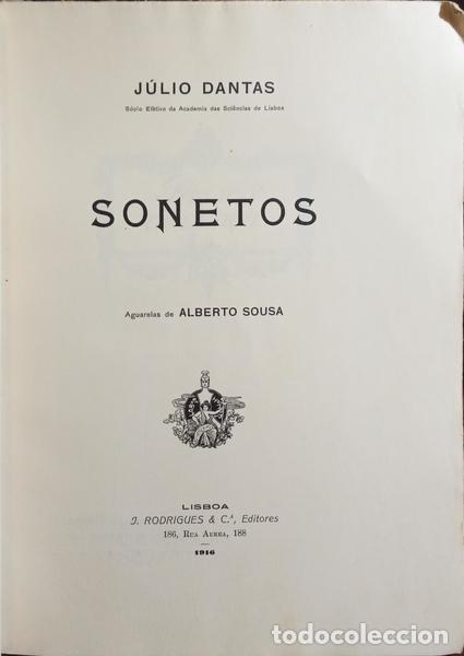 Libros: DANTAS. (J&uacute;lio) - SONETOS. - Foto 2