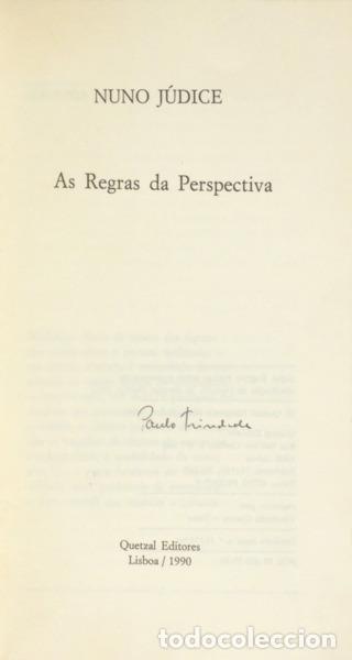 Libros: J&Uacute;DICE. (Nuno) - AS REGRAS DA PERSPECTIVA.