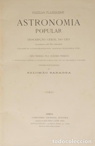 Libros: FLAMMARION. (Camille) - ASTRONOMIA POPULAR. - Foto 1