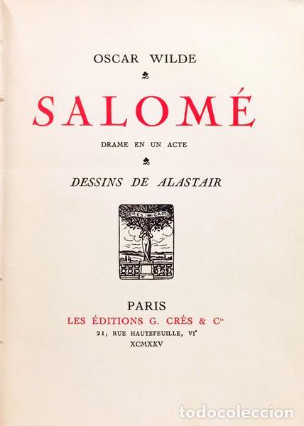 Libros: WILDE. (Oscar) - SALOM&Eacute;. [ENC.]