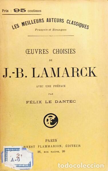 Libros: LAMARCK. (Jean-Baptiste de) - OEUVRES CHOISIES.