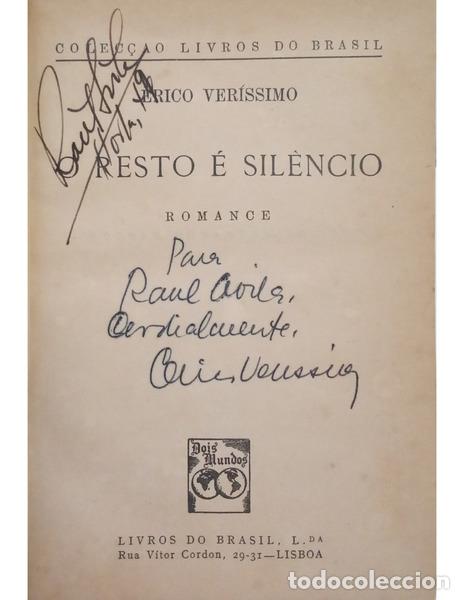 Libros: VER&Iacute;SSIMO. (Erico) - RESTO &Eacute; SIL&Ecirc;NCIO. - Foto 2