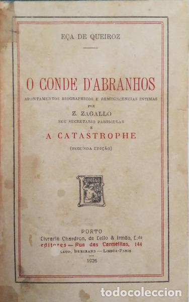 Libros: E&Ccedil;A DE QUEIROZ. (Jos&eacute; Maria de) - O CONDE D�ABRANHOS. - Foto 1