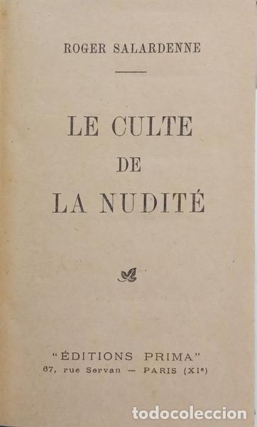 Libros: SALARDENNE. (Roger) - LE CULTE DE LA NUDIT&Eacute;. - Foto 2