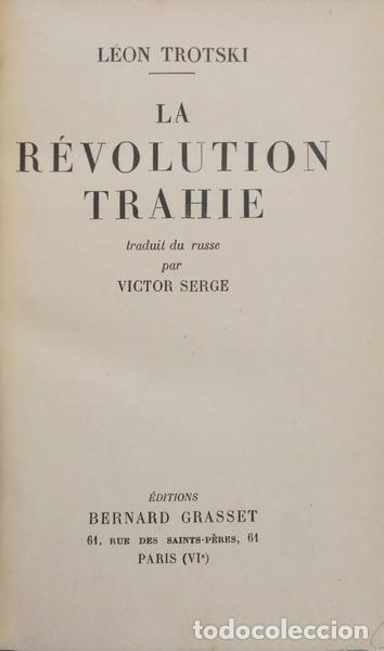 Libros: TR&Oacute;TSKI. (Leon) - LA R&Eacute;VOLUTION TRAHIE. - Foto 2