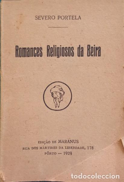 books: PORTELA. (Severo) - ROMANCES RELIGIOSOS DA BEIRA.