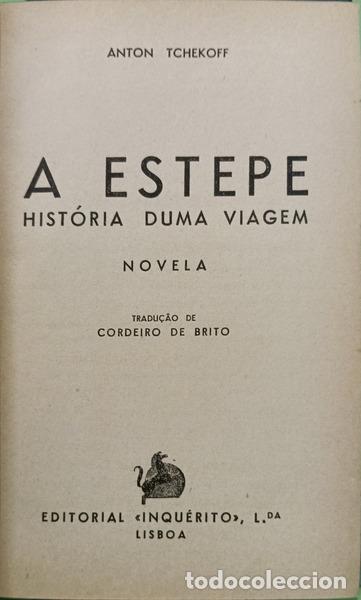 Libros: TCHEKOFF. (Anton) - A ESTEPE, HIST&Oacute;RIA DE UMA VIAGEM. - Foto 2