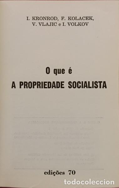 Libros: KRONROD. (I.) e outros. - O QUE &Eacute; A PROPRIEDADE SOCIALISTA.