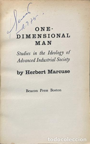 Libros: MARCUSE. (Herbert) - ONE-DIMENSIONAL MAN. - Foto 2