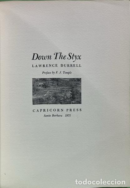 Libros: DURRELL. (Lawrence) - DOWN THE STYX. - Foto 2
