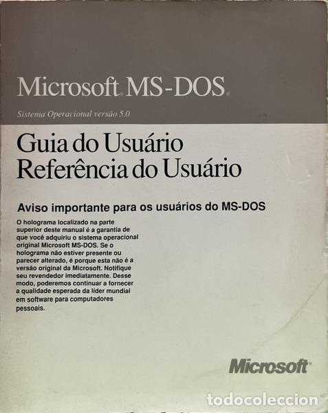 Libros: MICROSOFT MS-DOS: GUIA DO USU&Aacute;RIO. REFER&Ecirc;NCIA DO USU&Aacute;RIO.