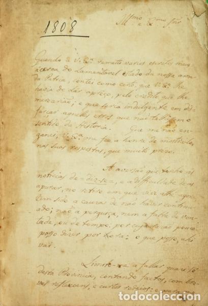 Libros: FERRAZ SARMENTO. (Francisco Pereira Peixoto) e Francisco Joaquim Bingre. - [MANUSCRITO SEC. XIX] ANA
