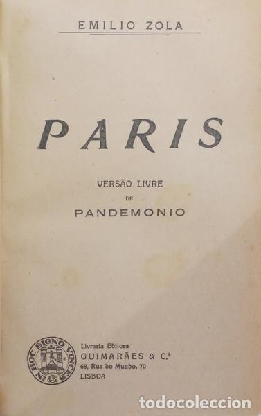 Libros: ZOLA. (&Eacute;mile) - PARIS. - Foto 2