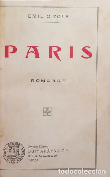 Libros: ZOLA. (&Eacute;mile) - PARIS. - Foto 1