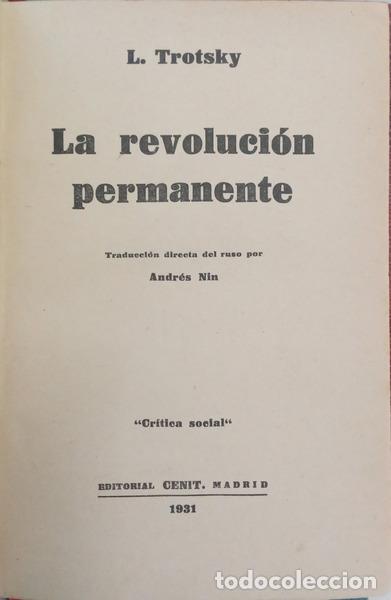 Libros: TR&Oacute;TSKI. (Leon) - LA REVOLUCI&Oacute;N PERMANENTE. - Foto 2