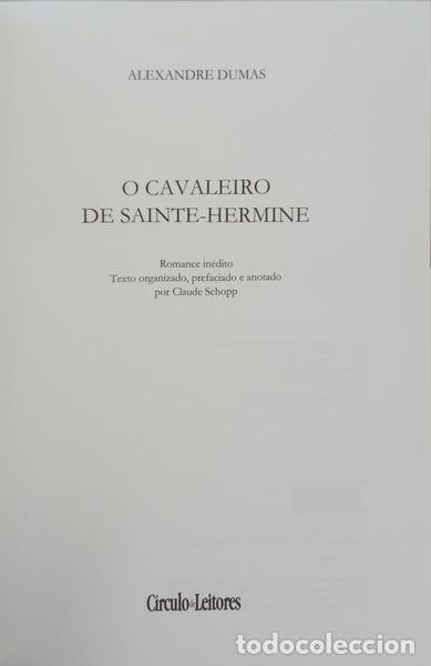 Libros: DUMAS. (Alexandre) - O CAVALEIRO DE SAINTE-HERMINE. - Foto 2